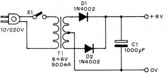 Figura 3 - Fuente simple para el amplificador
Figura 3 - Fuente simple para el amplificador