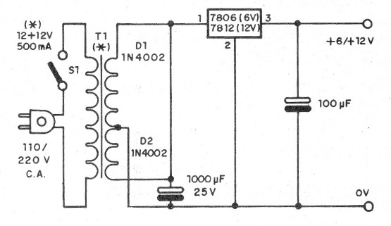 Figura 4 - Fuente de alimentación para el circuito
Figura 4 - Fuente de alimentación para el circuito