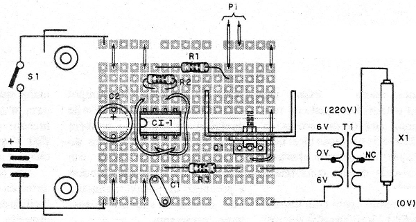 Figura 3 - Montaje en matriz de contactos
Figura 3 - Montaje en matriz de contactos