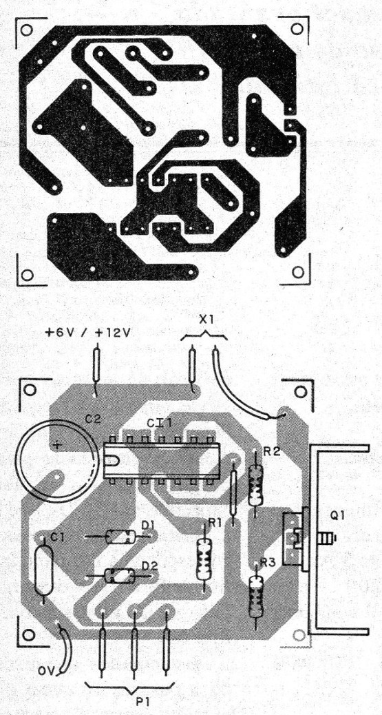 Figura 3 - Placa de circuito impreso para el montaje
Figura 3 - Placa de circuito impreso para el montaje