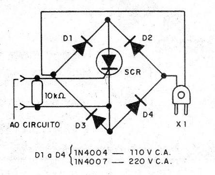 Figura 1 - Uso de un puente de diodos
Figura 1 - Uso de un puente de diodos