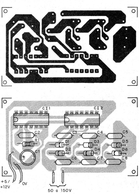 Figura 2 - Placa de circuito impreso para el montaje
Figura 2 - Placa de circuito impreso para el montaje