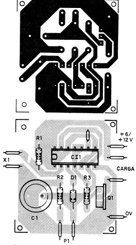 Figura 2 - Placa de circuito impreso para el montaje
Figura 2 - Placa de circuito impreso para el montaje