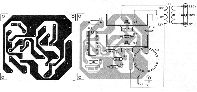 Figura 2 - Placa de circuito impreso para el montaje
Figura 2 - Placa de circuito impreso para el montaje