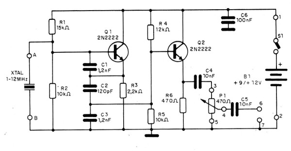 Figura 1 - Diagrama completo del oscilador
Figura 1 - Diagrama completo del oscilador