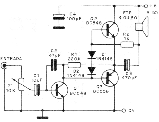 Figura 1 - Diagrama del amplificador
Figura 1 - Diagrama del amplificador