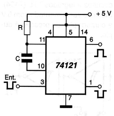TTL monoestable 74121
TTL monoestable 74121