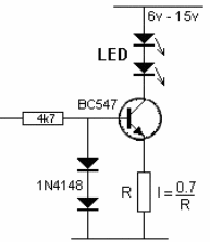 Fuente de corriente constante para LED
Fuente de corriente constante para LED