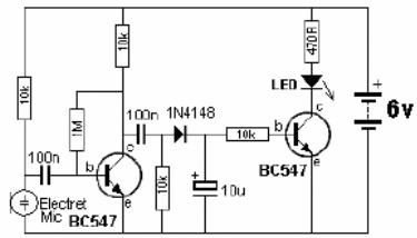 LED activado por sonido
LED activado por sonido