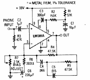 Preamplificador para cápsula magnética
Preamplificador para cápsula magnética