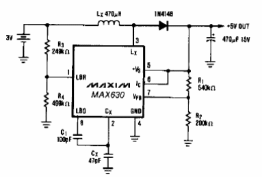 Convertidor de 3 V a 5 V
Convertidor de 3 V a 5 V