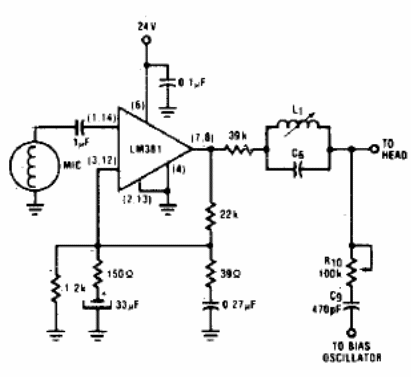 Preamplificador de cabeza de grabación
Preamplificador de cabeza de grabación