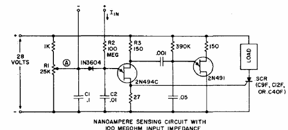 Circuito del sensor de nanocamperes
Circuito del sensor de nanocamperes