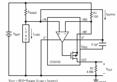 Sensor de corriente LT6102
Sensor de corriente LT6102
