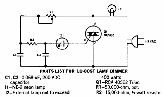 Dimmer común
Dimmer común