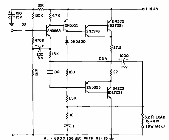 Amplificador de 4W
Amplificador de 4W