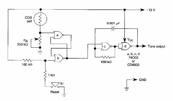 Alarma de luz con salida de tono
Alarma de luz con salida de tono