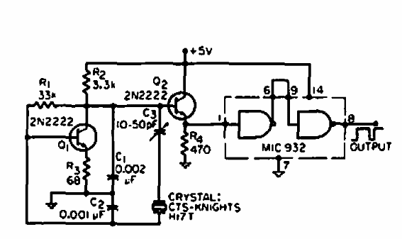 Oscilador Colpitts 100 kHz
Oscilador Colpitts 100 kHz