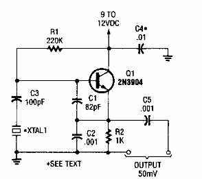Oscilador Colpitts de 1 a 20 MHz
Oscilador Colpitts de 1 a 20 MHz