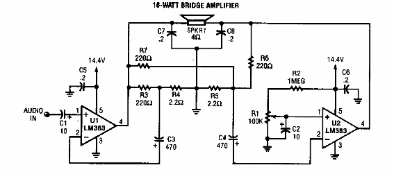 Amplificador en Puente de 18 W
Amplificador en Puente de 18 W