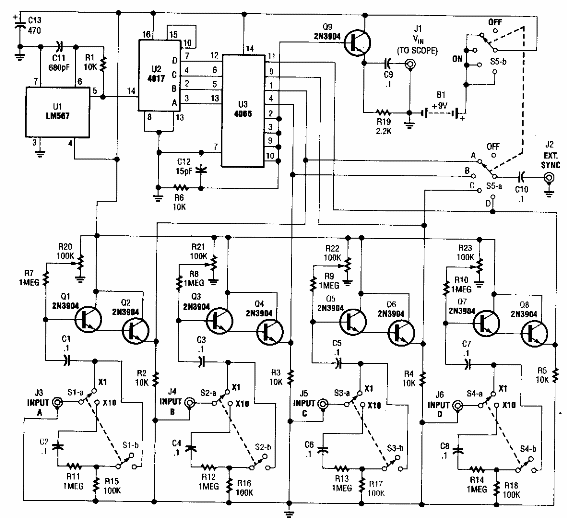 Adaptador para osciloscopio de 4 tiempos
Adaptador para osciloscopio de 4 tiempos