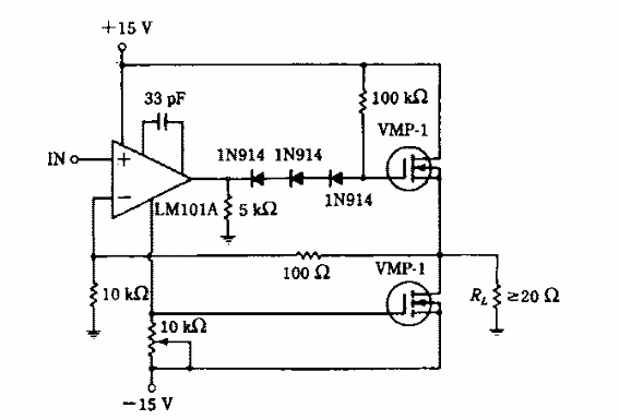 Amplificador push pull con MOSFET
Amplificador push pull con MOSFET