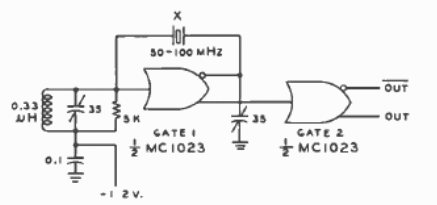 Oscilador ECL de 100 MHz
Oscilador ECL de 100 MHz