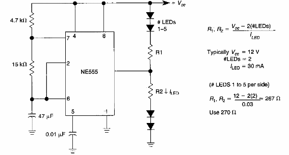 Intermitente para 2 a 10 LED
Intermitente para 2 a 10 LED