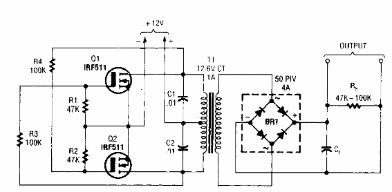 Inversor con MOSFET de potencia
Inversor con MOSFET de potencia