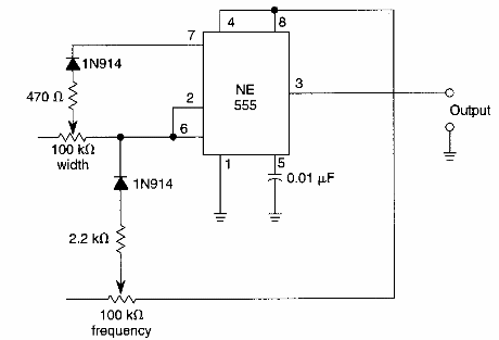 Astable 555 con control de ciclo activo
Astable 555 con control de ciclo activo
