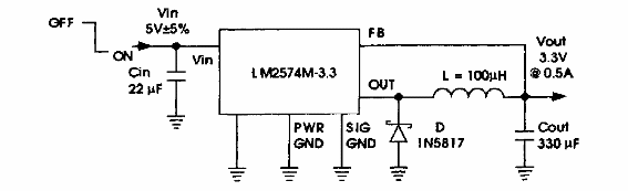 Regulador llaveado de 5 a 3.3 V
Regulador llaveado de 5 a 3.3 V