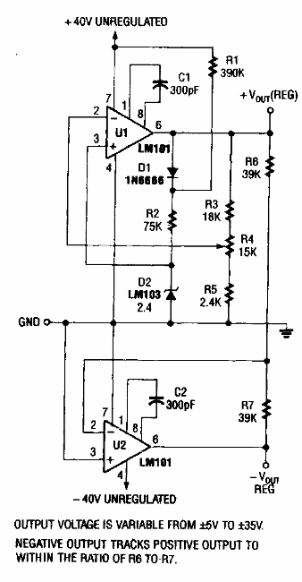 Convertidor simétrico de 5 a 35 V
Convertidor simétrico de 5 a 35 V