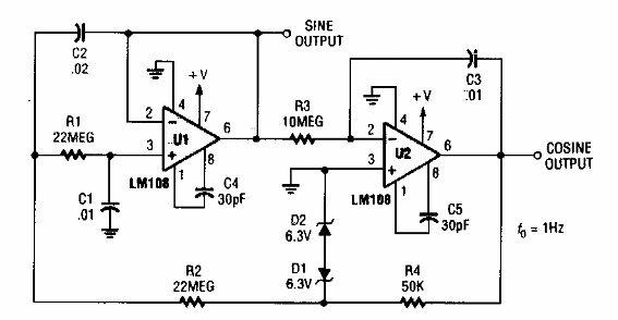Oscilador sinusoidal de 1 Hz
Oscilador sinusoidal de 1 Hz