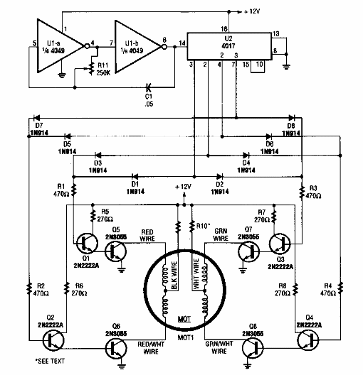 Control de motor paso a paso bipolar
Control de motor paso a paso bipolar