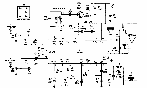 Transmisor FM estéreo controlado por cristal
Transmisor FM estéreo controlado por cristal