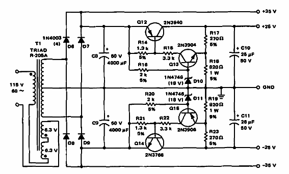 Fuente simétrica para amplificadores
Fuente simétrica para amplificadores