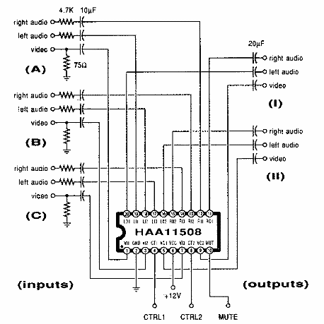 Interruptor de audio y video
Interruptor de audio y video