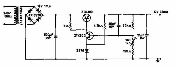 Fuente de alimentación pequeña de 12 V x 35 mA
Fuente de alimentación pequeña de 12 V x 35 mA