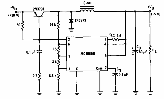 Regulador conmutado de 5 V
Regulador conmutado de 5 V