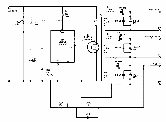 Fuente de alimentación conmutada de 5 y 15 V
Fuente de alimentación conmutada de 5 y 15 V