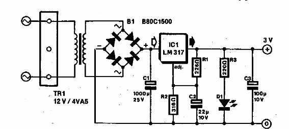 Fuente de 3 V para radio
Fuente de 3 V para radio