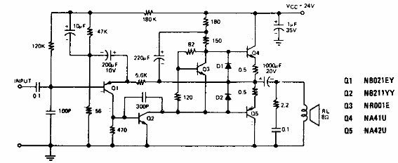 Amplificador de 6 W
Amplificador de 6 W