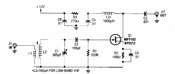 Preselector con JFET
Preselector con JFET