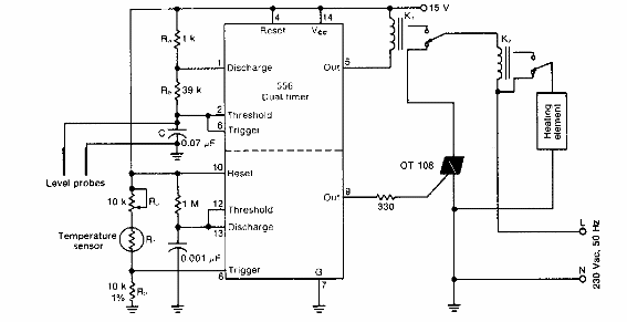 Control dual de temperatura y nivel
Control dual de temperatura y nivel