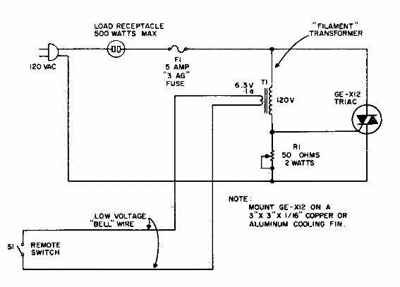 Interruptor de baja tensión con triac
Interruptor de baja tensión con triac