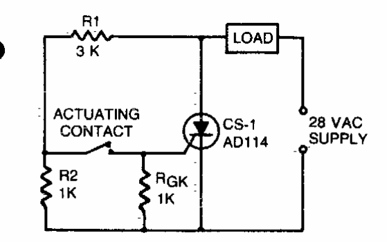 Interruptor de CA con SCR
Interruptor de CA con SCR