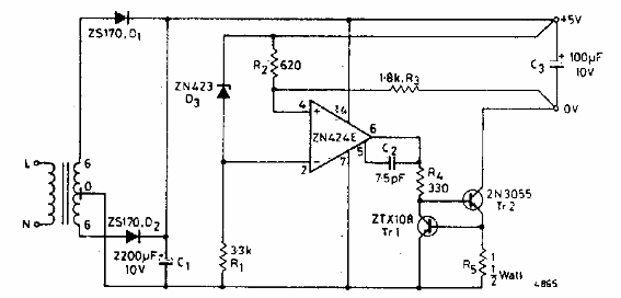 Fuente de 5 V con 500 mA
Fuente de 5 V con 500 mA