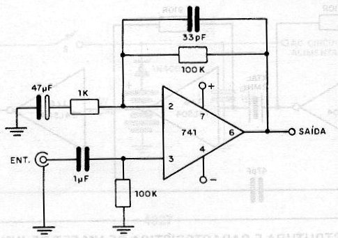 Preamplificador de audio con el 741
Preamplificador de audio con el 741