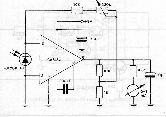 Fotómetro con CA3130
Fotómetro con CA3130