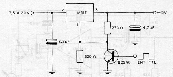 Fuente controlada por señal TTL
Fuente controlada por señal TTL